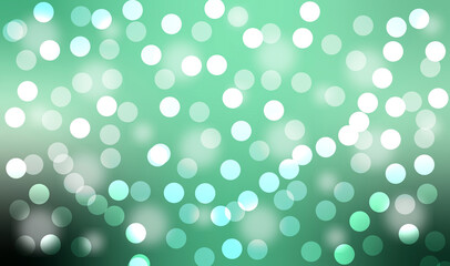 Wall Mural - Green Turquoise Bokeh – Abstract Light Circle Gradient Glow Background. green bokeh background