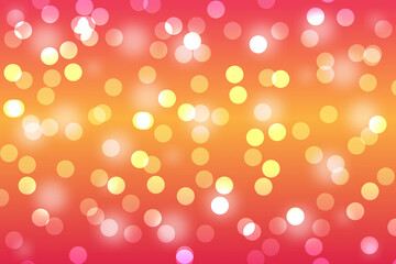 Wall Mural - Pink, Orange Bokeh – Abstract Light Glow Circle Gradient Background. abstract background with bokeh