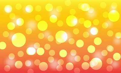Wall Mural - Yellow, Red Bokeh – Abstract Light Glow Circle Gradient Background. abstract bokeh background