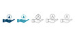 © Grafiona - Customer care retention, social help vector icon, people protection, and safety logo or illustration on a white background