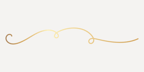 Wall Mural - Minimalist golden branch illustration, hand drawn vector