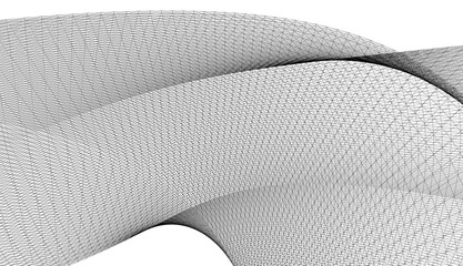 Wall Mural - Architectural drawing. Abstract geometric 3d background