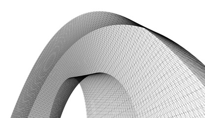 Wall Mural - Architectural drawing. Abstract geometric 3d background