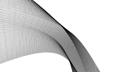 Wall Mural - Architectural drawing. Abstract geometric 3d background