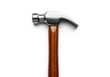 © Moon Guy - A classic claw hammer with a wooden handle on a white background