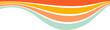 © Chorna_L - Rainbow retro header with colored lines for banner. Abstract vintage geometric stripes for template and poster. Dynamic playful border and divider. Cute footer and headline