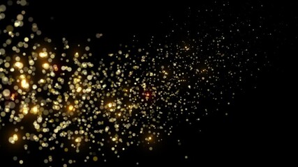 Wall Mural - flashing bokeh yellow lights background loop animation