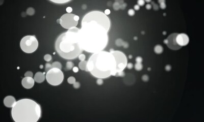 Wall Mural - White Bokeh Lights on Dark Gray Textured Background image photo