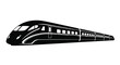 © Moheeb - Sleek, modern bullet train speeding forward on white background, symbolizing fast travel and innovation.