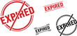 © Supreme - expired stamp vector set including canceled and invalid mail designs for vintage creative graphic projects