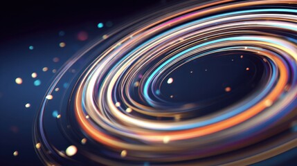 Wall Mural - Vibrant Swirling Light Patterns with Colorful Bokeh Effect for Dynamic Background or Abstract Artwork Inspiration