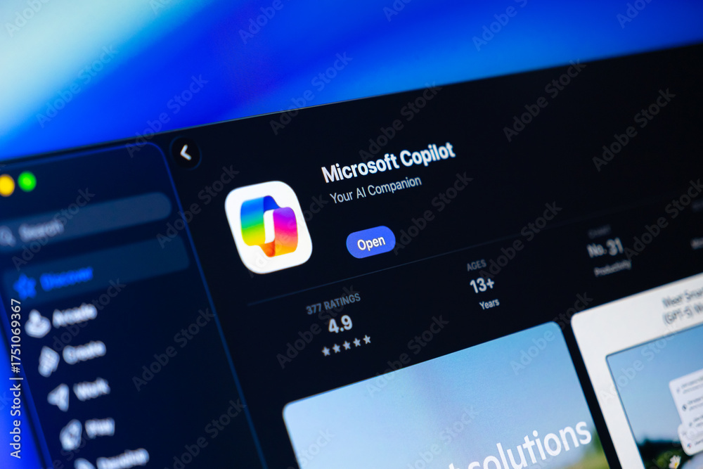 Poznan, Poland - September 18, 2025: Microsoft Copilot application ...