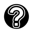 © FryArt - Question Mark Symbol in Black Circle: Uncertainty, Confusion, and Information Illustration