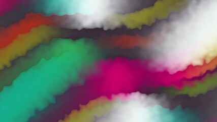 Wall Mural - Abstract Color Lines Distorted Edges 4K Loop features bright multi-colored shapes with diffused watercolor edges swirling and rotating in a loop.
