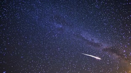 Wall Mural - A mesmerizing wide-angle video captures the starry night sky, showcasing countless twinkling stars and the Milky Way in a serene, cosmic display. Live desktop wallpaper.