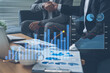 © InfiniteFlow - A professional handshake represents collaboration and partnership in business, set against a backdrop of detailed financial analysis with charts and graphs. Scalp