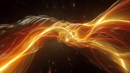 Wall Mural - Abstract Fire Energy Wave, Flame Background, Glowing Flow