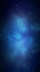 Wall Mural - Vertical Blue Space Plasma Flight 4K Loop features a camera view flying through a space-like blue atmosphere with various particle formations in a vertical ratio loop.