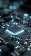 © Tanu - Circuit board with glowing lights showcases advanced technology in close-up view