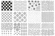 © Iryna - Variety of hand-drawn patterns: checkered, waves, flowers, zigzags, dots, and spirals