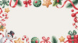 © DesignerFT - Hand-Painted Christmas Card with Cheerful Snowman and Playful Decorations