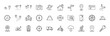 © PixeloAI - Navigation line icon set. Vector pictograms of map, route, GPS, airplane, car, train, truck, bicycle, home, direction, and destination, thin linear illustration.