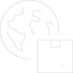  Abstract Representation of Global Connections with Dotted Lines and Geometric Shapes on Transparent Background