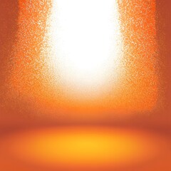 Canvas Print - Orange Gradient Background with Grainy Texture and Bright Spotlight