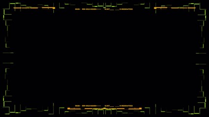 Wall Mural - Futuristic HUD Interface Elements with Data Streams and Digital Graphics