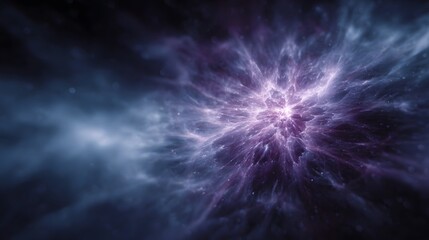 Wall Mural - A vibrant abstract nebula core glows with intense cosmic energy and light depicting a powerful celestial phenomenon in deep space