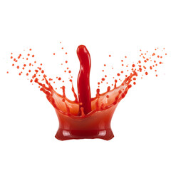 Wall Mural - Spectacular liquid display a vibrant crimson burst frozen in a graceful dynamic flow