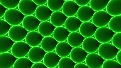 Wall Mural - Green glowing circular pattern background with neon light effect and modern geometric abstract design