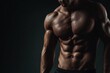 © LimeSky - Muscular male athlete on a dark background showcasing fitness