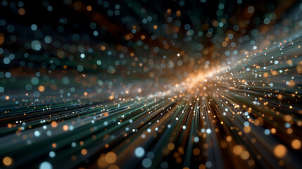 Wall Mural - Abstract Particle Burst: A stunning visualization of dynamic energy, with a vibrant explosion of particles radiating outwards, evoking a sense of wonder and technological advancement. 