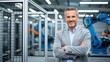 © K silver - Innovative robotic automation solutions modern manufacturing facility professional portrait industrial environment close-up technology advancement
