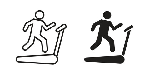 Canvas Print - Treadmill icon. Monochrome simple icons for templates, web design
