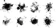© darkheaven - ink blots and splats. detailed ink splats Hyper realistic Highly Detailed Isolated On Transparent Background
