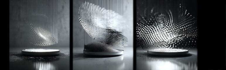 Wall Mural - Delicate touch-responsive immersive dynamic background for ar design mockups wit