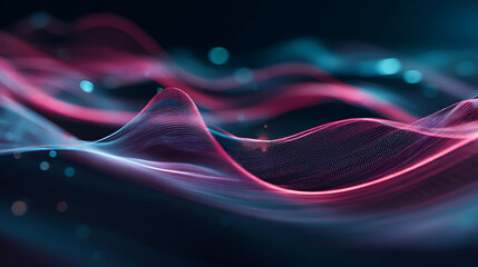 Wall Mural - Abstract immersive multi-sensory dynamic background for ar interface with toucha