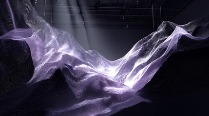 Wall Mural - Abstract immersive multi-sensory dynamic background for ar interface with toucha