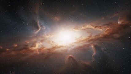 Wall Mural - Realistic 3D Galaxy Nebula Background Stars Cosmic Space Universe Illustration