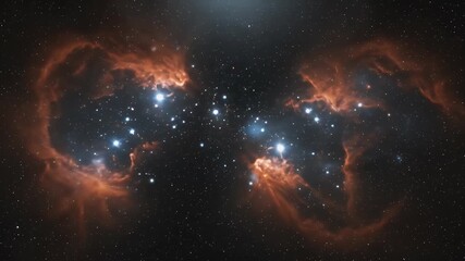Wall Mural - Stunning Abstract Background of a Colorful Nebula with Glowing Stars