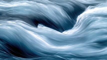 Wall Mural - Swirling abstract water surface with dynamic movement and blue-white contrast