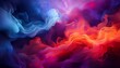 © Terrance - dramatic smoke and fog in contrasting vivid red blue and purple colors vivid and intense abstract background or wallpaper