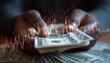 © Ivan - Analysis Of Multi-Exposure Financial Graph Hologram With Usa Dollar Bills And Man'S Hands: A Comprehensive Overview Of Financial Data.