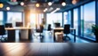 © Clinton - blurred image of modern office interior with bokeh lights