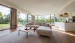 © Clinton - modern bright living area with large windows