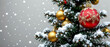 © Nattapun - Snowy christmas tree decoration cozy indoor setting festive holiday vibe soft focus winter wonderland concept