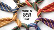 © Intellectual - Colorful neckerchiefs arranged in a circular frame highlight the World Scout Scarf Day celebration