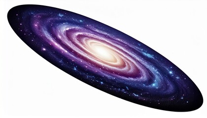 Wall Mural - milky way galaxy astronomy isolated on white background